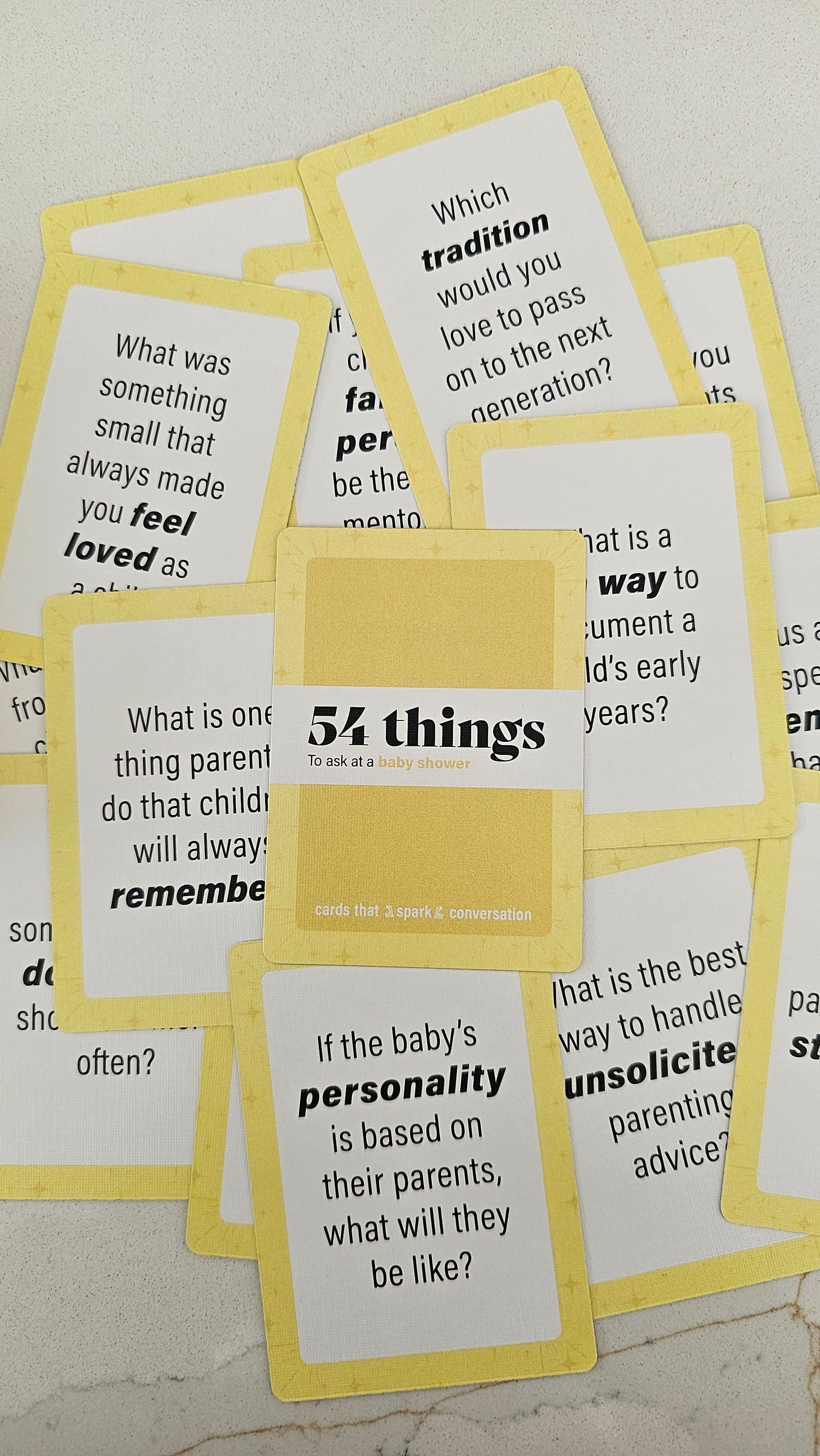 54 Things to ask at a baby shower