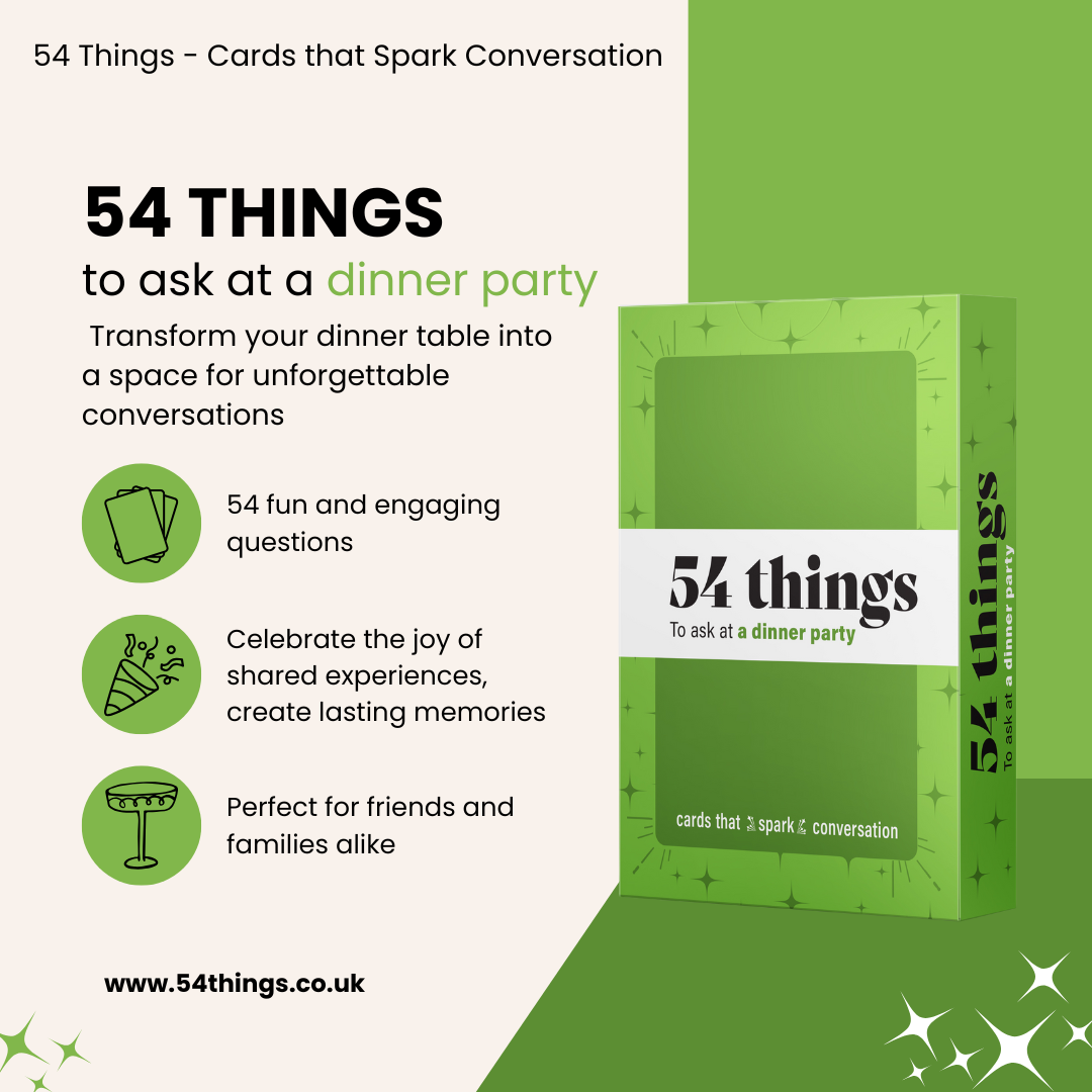 54 Things to ask at a dinner party