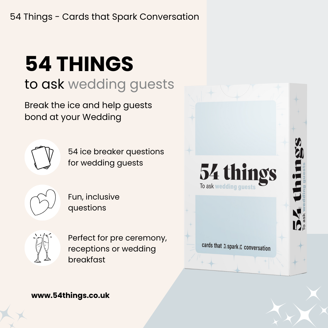 54 Things to ask wedding guests